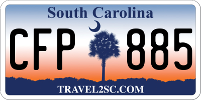 SC license plate CFP885