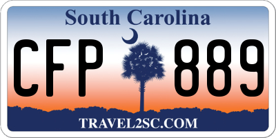 SC license plate CFP889