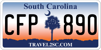 SC license plate CFP890