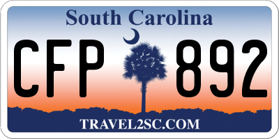 SC license plate CFP892