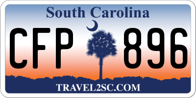 SC license plate CFP896