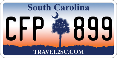 SC license plate CFP899