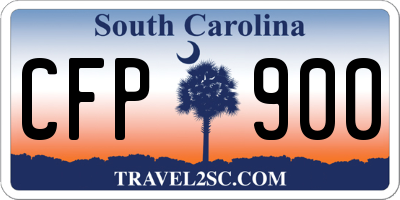 SC license plate CFP900