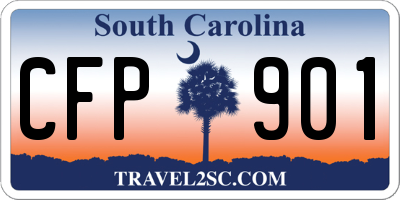 SC license plate CFP901