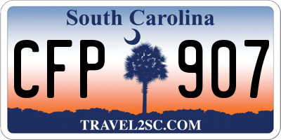 SC license plate CFP907