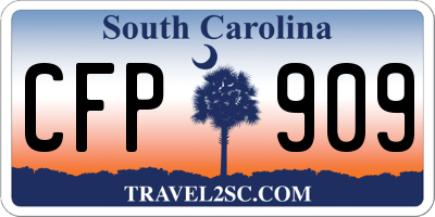 SC license plate CFP909