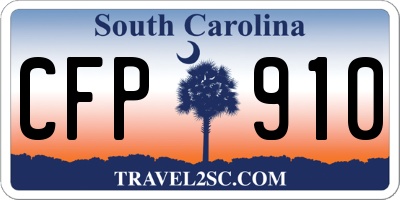 SC license plate CFP910