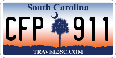 SC license plate CFP911