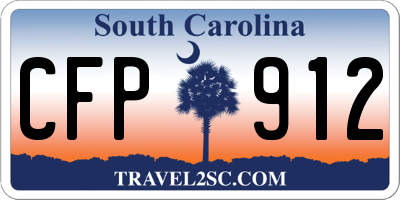 SC license plate CFP912