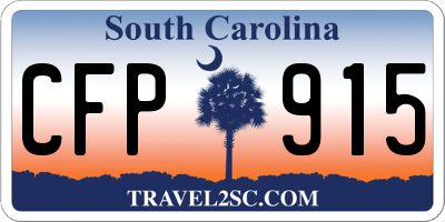 SC license plate CFP915