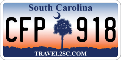 SC license plate CFP918