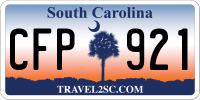SC license plate CFP921