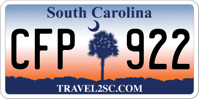 SC license plate CFP922
