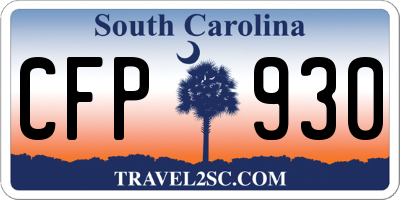 SC license plate CFP930