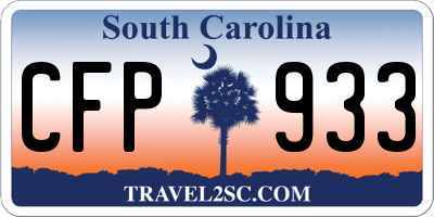 SC license plate CFP933