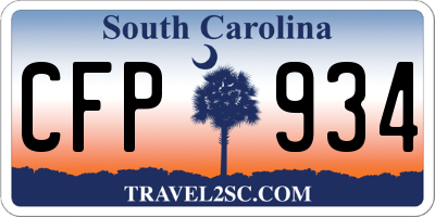 SC license plate CFP934