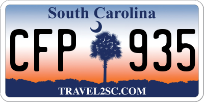 SC license plate CFP935