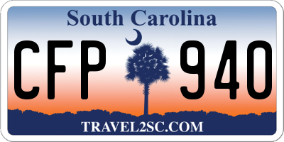 SC license plate CFP940