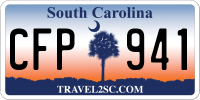 SC license plate CFP941