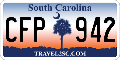 SC license plate CFP942