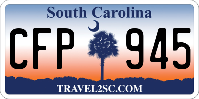 SC license plate CFP945