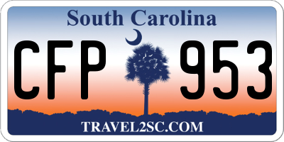 SC license plate CFP953