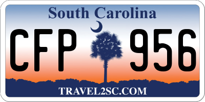 SC license plate CFP956