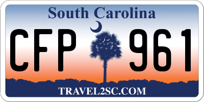 SC license plate CFP961
