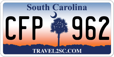 SC license plate CFP962