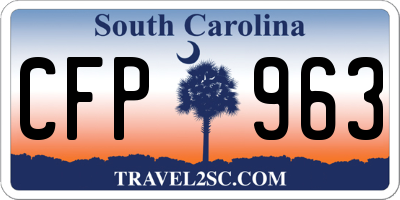 SC license plate CFP963