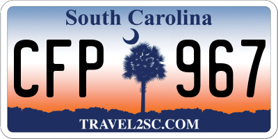 SC license plate CFP967
