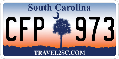 SC license plate CFP973