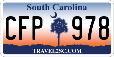 SC license plate CFP978