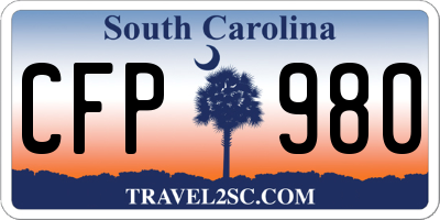 SC license plate CFP980