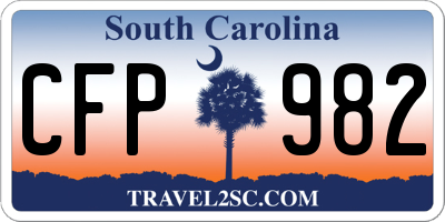 SC license plate CFP982