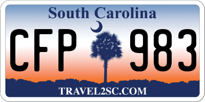 SC license plate CFP983