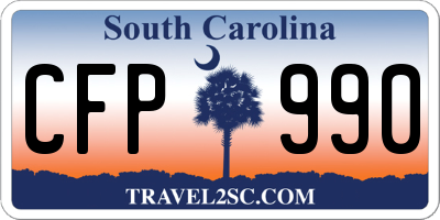SC license plate CFP990
