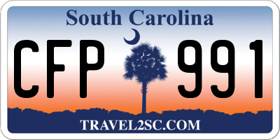 SC license plate CFP991
