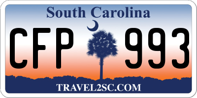 SC license plate CFP993