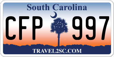 SC license plate CFP997