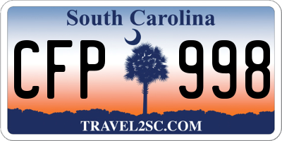 SC license plate CFP998