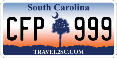 SC license plate CFP999