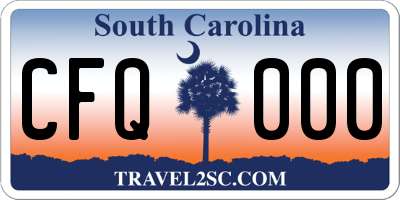 SC license plate CFQ000