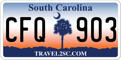 SC license plate CFQ903