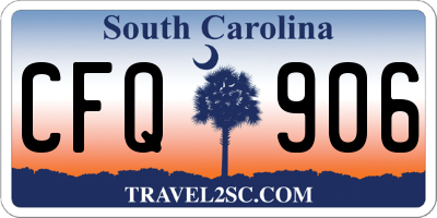 SC license plate CFQ906