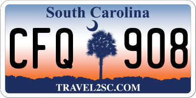 SC license plate CFQ908