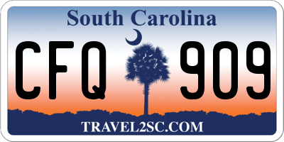 SC license plate CFQ909