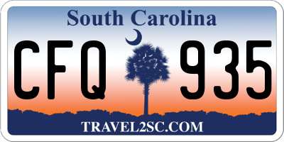 SC license plate CFQ935