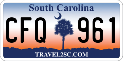 SC license plate CFQ961