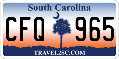 SC license plate CFQ965